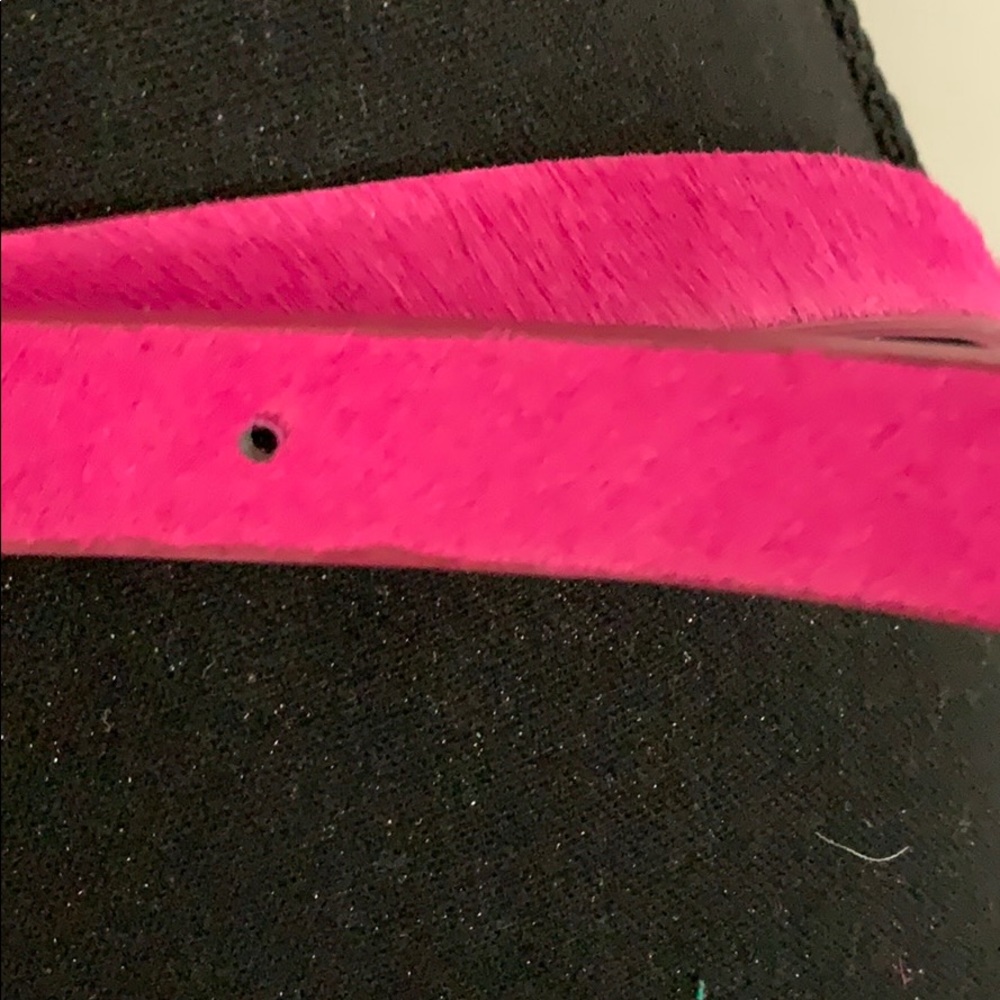 Vintage Pink Ponyhair Leather Belt Size XL - Picture 3 of 5